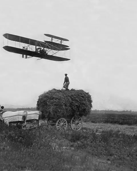 To the quiet French peasants pursuing their work in the field Mr Wilbur Wright appeared