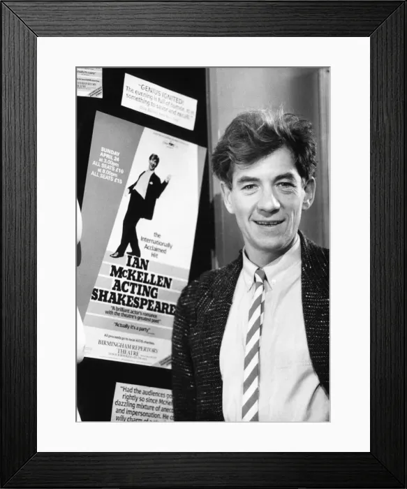 Framed Print : Ian McKellen pictured at The Birmingham Repertory Theatre in 1988 Framed Print : Ian McKellen pictured at The Birmingham Repertory Theatre in 1988