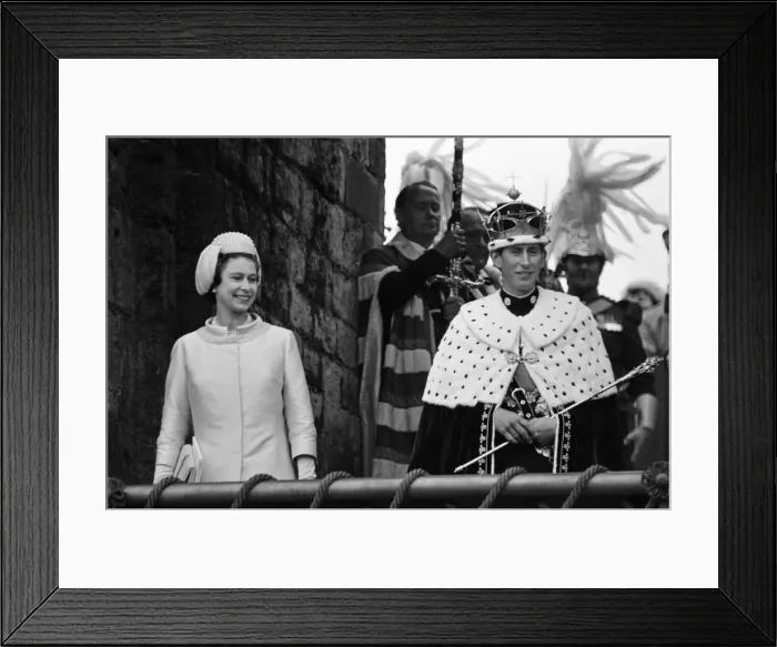 Framed Print : The Investiture of Prince Charles at Caernarfon Castle. Caernarfon, Wales Framed Print : The Investiture of Prince Charles at Caernarfon Castle. Caernarfon, Wales