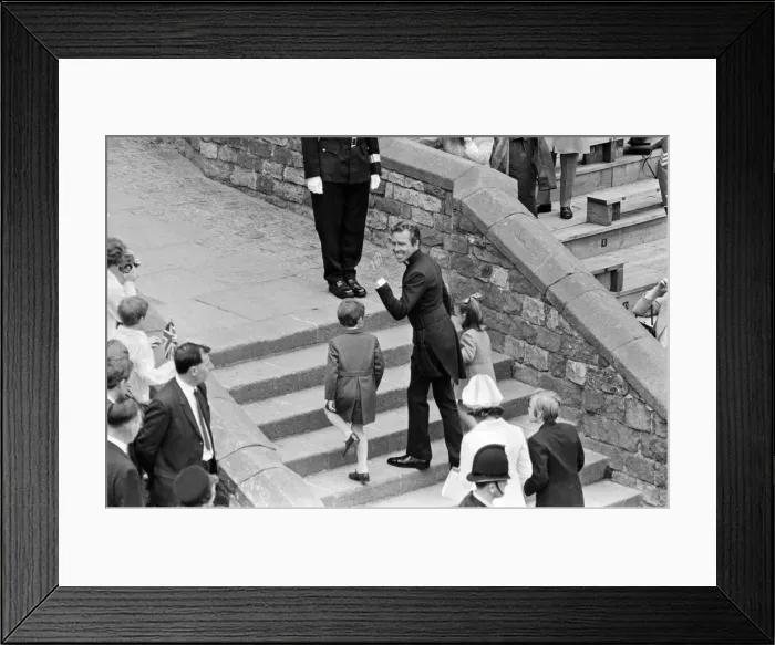 Framed Print : The Investiture of Prince Charles at Caernarfon Castle. Pictured Framed Print : The Investiture of Prince Charles at Caernarfon Castle. Pictured