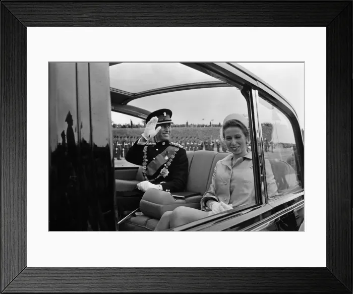 Framed Print : The Investiture of Prince Charles at Caernarfon Castle. Pictured on their way to Framed Print : The Investiture of Prince Charles at Caernarfon Castle. Pictured on their way to
