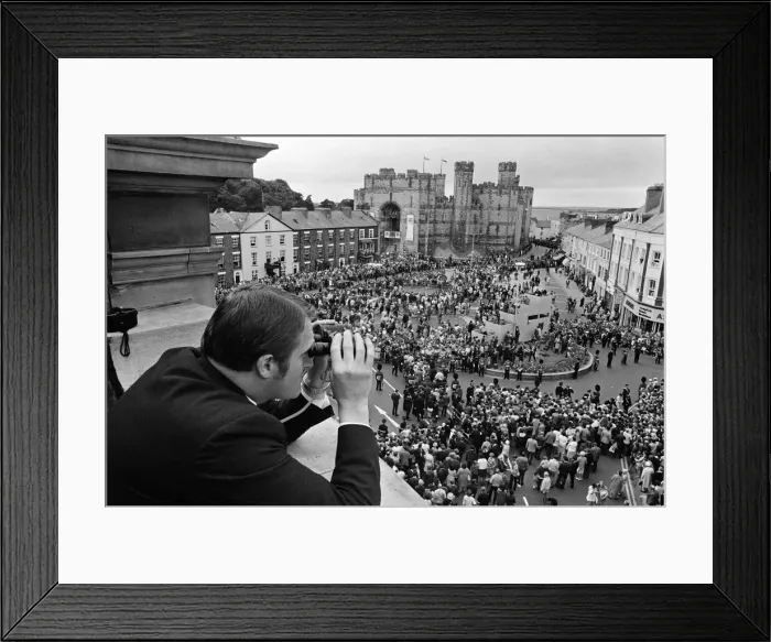 Framed Print : The Investiture of Prince Charles at Caernarfon Castle. Caernarfon, Wales. 1st July 1969 Framed Print : The Investiture of Prince Charles at Caernarfon Castle. Caernarfon, Wales. 1st July 1969