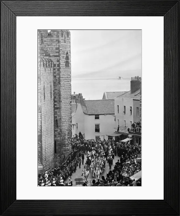 Framed Print : The Investiture of Prince Charles at Caernarfon Castle. Caernarfon, Wales. 1st July 1969