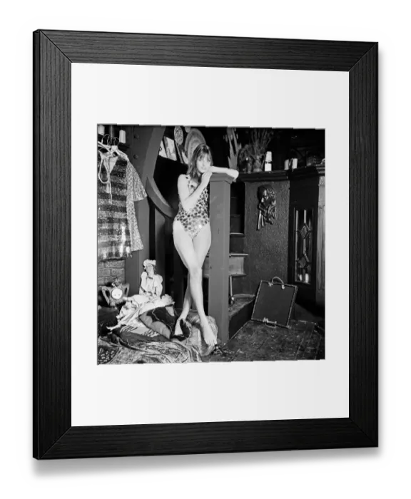 Framed Print : Jane Birkin, aged 20, star of the film Wonderwall'. 24th September 1967