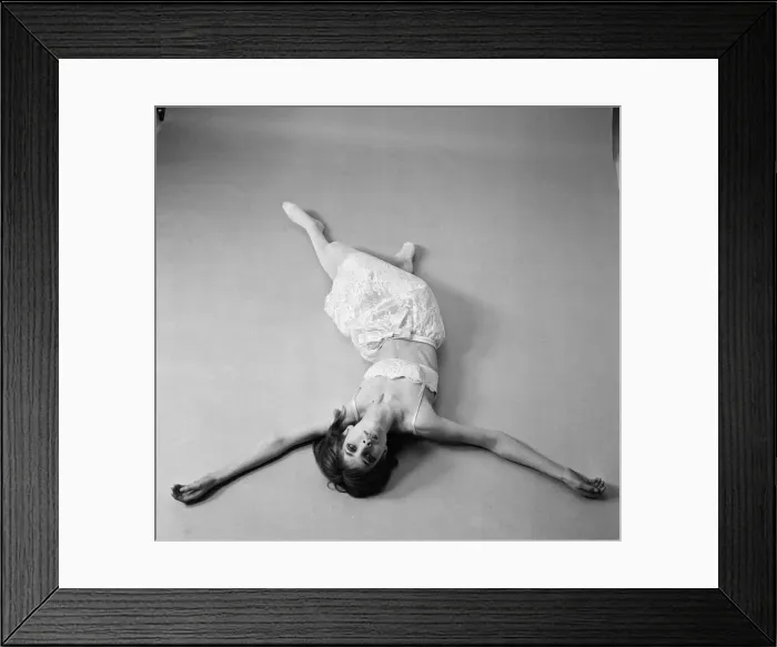 Framed Print : Jane Birkin, Actress and Model, models for The Sun Womens Page, Studio Pix, London Framed Print : Jane Birkin, Actress and Model, models for The Sun Womens Page, Studio Pix, London