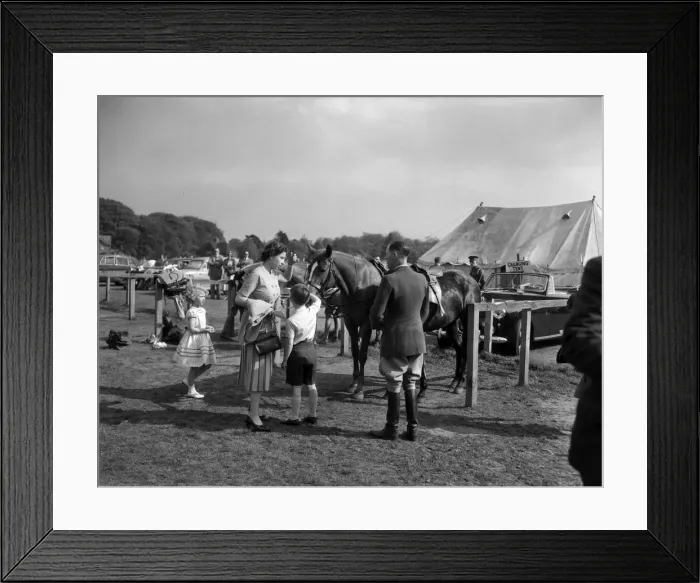 Framed Print : Queen Elizabeth II with Prince Charles and Princess Anne at Windsor Great Park to watch Framed Print : Queen Elizabeth II with Prince Charles and Princess Anne at Windsor Great Park to watch