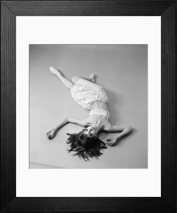 Framed Print : Jane Birkin, Actress and Model, models for The Sun Womens Page, Studio Pix, London Framed Print : Jane Birkin, Actress and Model, models for The Sun Womens Page, Studio Pix, London
