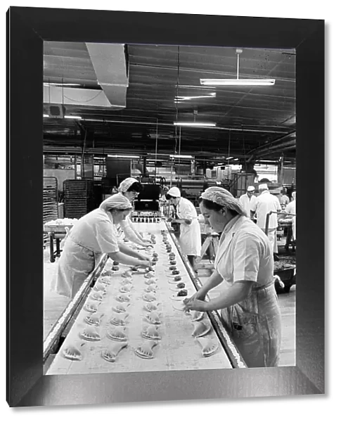 Women at work at Sparks Bakery, Stockton-on-Tees. 1974