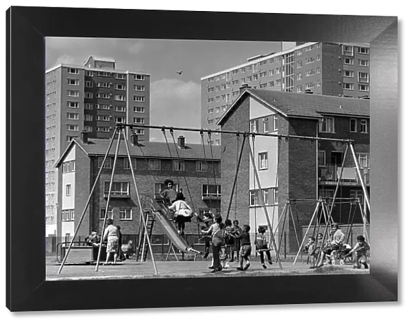 Children playing in Butetown, Cardiff. 18th May 1967