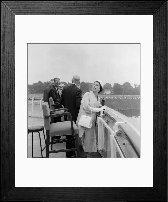 Framed Print : Queen Elizabeth II and Prince Philip with President and Mrs Eisenhower