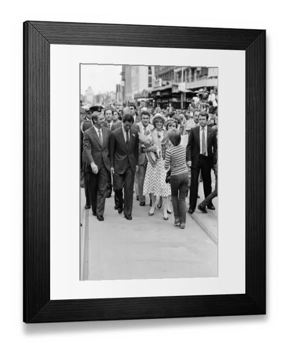 Framed Print : Charles, Prince of Wales and Diana, Princess of Wales visit Australia. April 1983 Framed Print : Charles, Prince of Wales and Diana, Princess of Wales visit Australia. April 1983