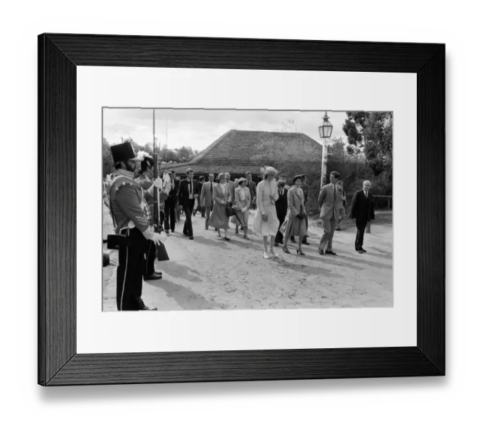 Framed Print : Charles, Prince of Wales and Diana, Princess of Wales visit Sovereign Hill Museum in Framed Print : Charles, Prince of Wales and Diana, Princess of Wales visit Sovereign Hill Museum in
