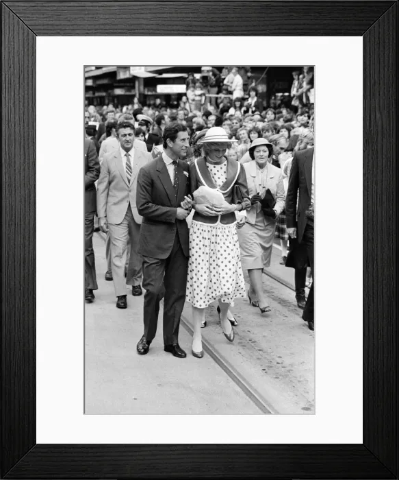 Framed Print : Charles, Prince of Wales and Diana, Princess of Wales visit Australia. April 1983 Framed Print : Charles, Prince of Wales and Diana, Princess of Wales visit Australia. April 1983