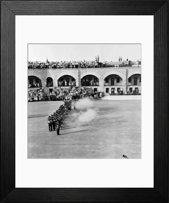 Framed Print : A display by Fort Henry Guards for Queen Elizabeth II and the Duke of Edinburgh Framed Print : A display by Fort Henry Guards for Queen Elizabeth II and the Duke of Edinburgh