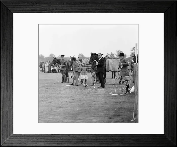 Framed Print : Princess Anne watches her father play polo at Windsor Great Park. 17th May 1959 Framed Print : Princess Anne watches her father play polo at Windsor Great Park. 17th May 1959