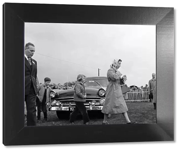 Windsor polo ground. Queen Elizabeth II and her children