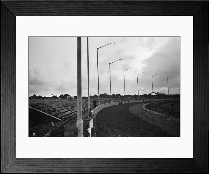 Framed Print : Reading Stadium also known as Smallmead Stadium was an English greyhound racing Framed Print : Reading Stadium also known as Smallmead Stadium was an English greyhound racing