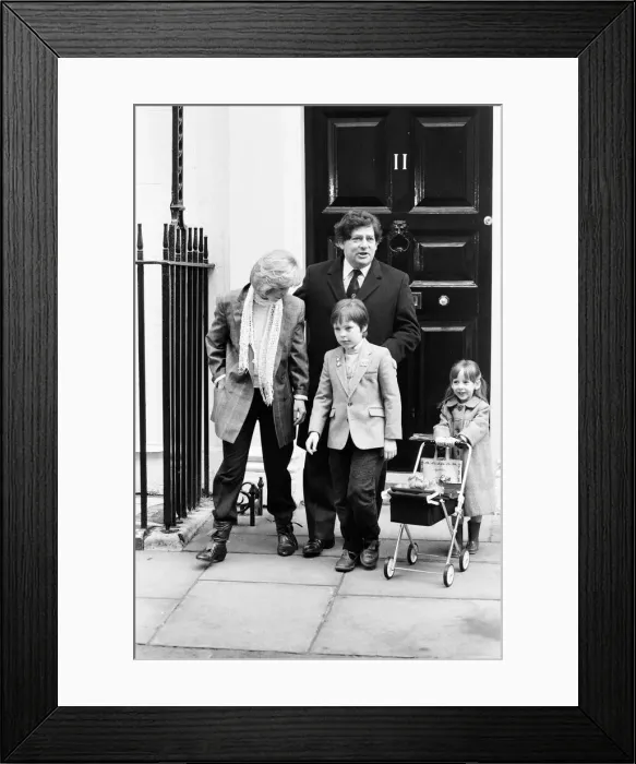 Framed Print : Chancellor of the Exchequer Nigel Lawson and his wife Therese with their children Tom Framed Print : Chancellor of the Exchequer Nigel Lawson and his wife Therese with their children Tom
