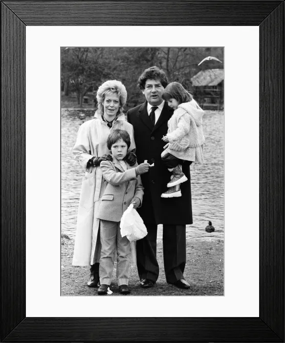 Framed Print : Chancellor of the Exchequer Nigel Lawson and his wife Therese with their children Tom Framed Print : Chancellor of the Exchequer Nigel Lawson and his wife Therese with their children Tom