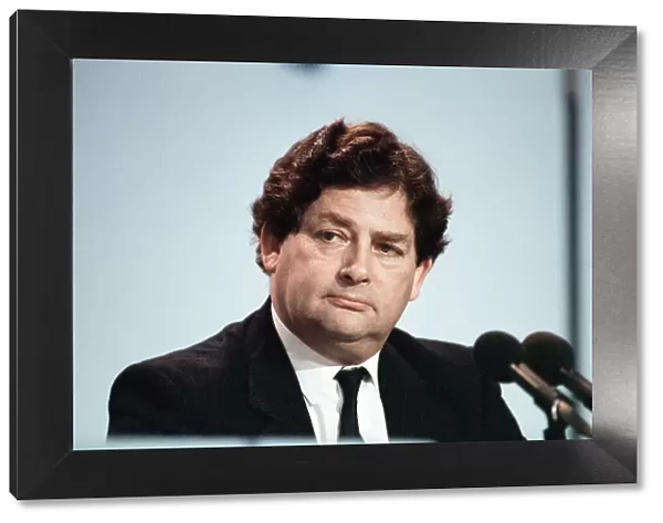 Chancellor of the Exchequer Nigel Lawson at the Conservative Party Conference, Blackpool