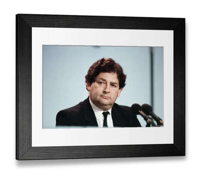 Framed Print : Chancellor of the Exchequer Nigel Lawson at the Conservative Party Conference, Blackpool