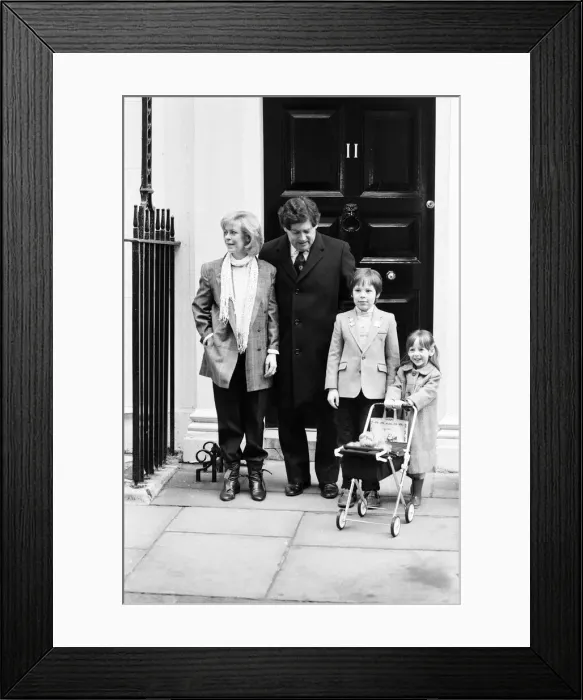Framed Print : Chancellor of the Exchequer Nigel Lawson and his wife Therese with their children Tom Framed Print : Chancellor of the Exchequer Nigel Lawson and his wife Therese with their children Tom