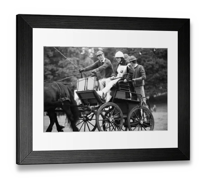 Framed Print : Prince Philip, Duke of Edinburgh, competes at Baronscourt Carriage Driving Trials
