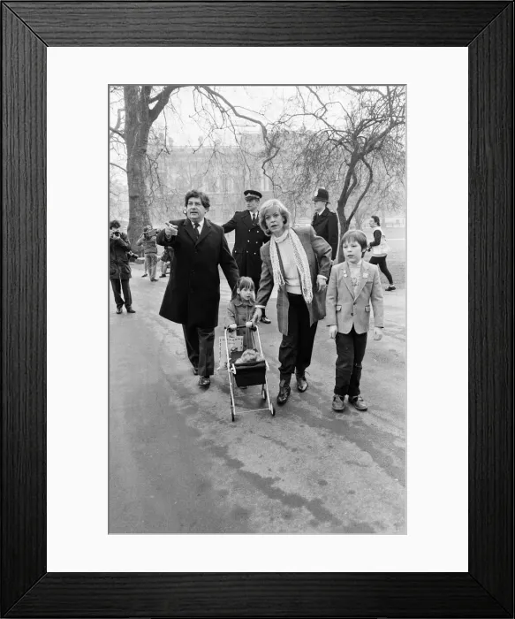 Framed Print : Chancellor of the Exchequer Nigel Lawson and his wife Therese with their children Tom Framed Print : Chancellor of the Exchequer Nigel Lawson and his wife Therese with their children Tom