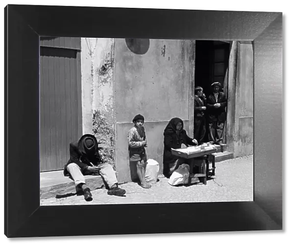 Street scene in Torre Vedras, Portugal. 9th June 1959