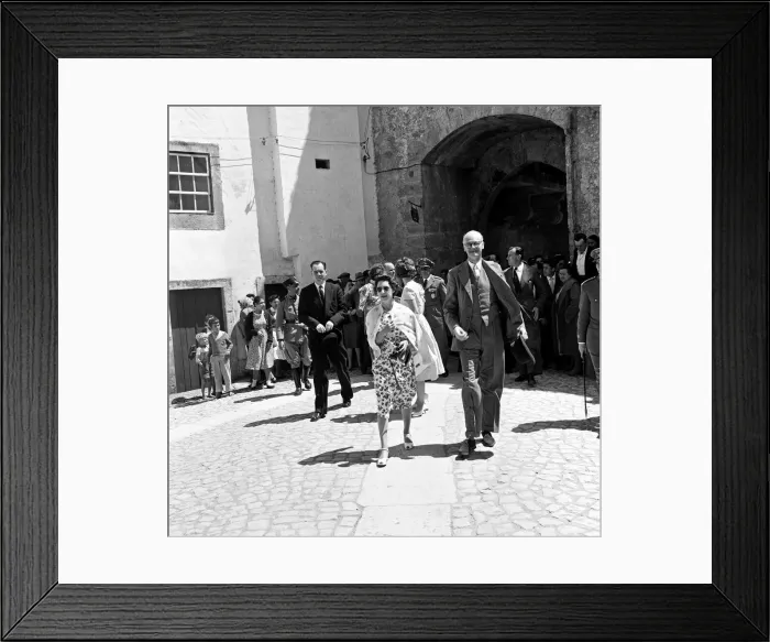 Framed Print : Princess Margaret visits Obidos, Portugal. 9th June 1959