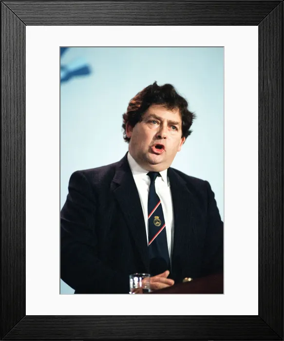 Framed Print : Chancellor of the Exchequer Nigel Lawson at the Conservative Party Conference, Blackpool Framed Print : Chancellor of the Exchequer Nigel Lawson at the Conservative Party Conference, Blackpool