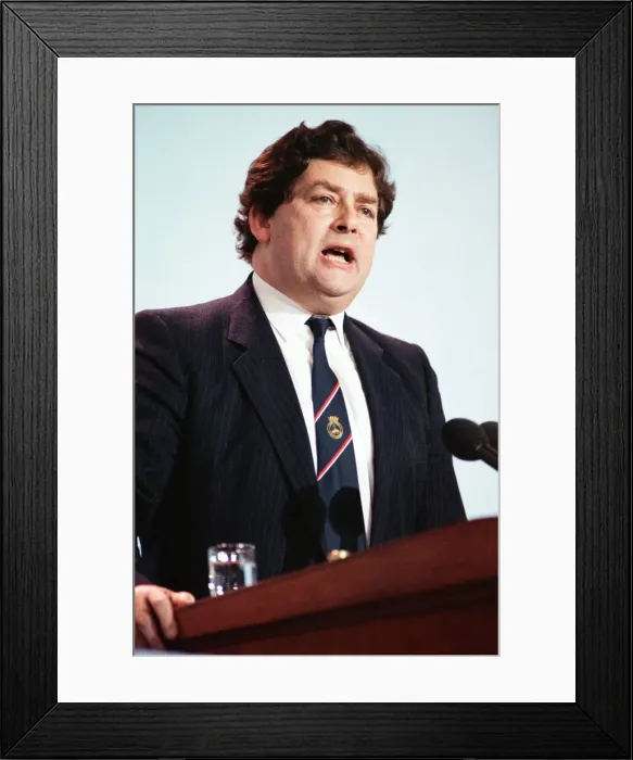 Framed Print : Chancellor of the Exchequer Nigel Lawson at the Conservative Party Conference, Blackpool