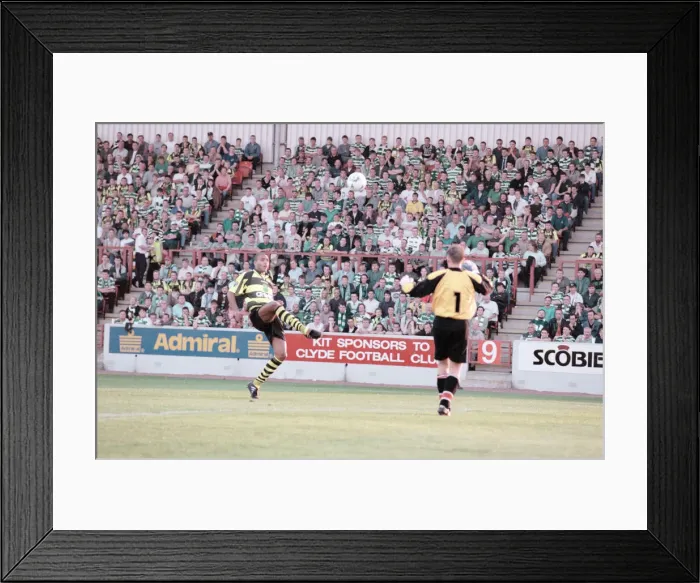 Framed Print : Clyde 1-3 Celtic, Scottish League Cup Second Round match at Broadwood Stadium