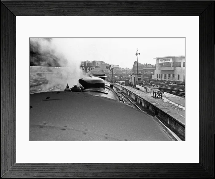 Framed Print : Southern Railways King Arthur Class locomotive departing Waterloo station. November 1938 Framed Print : Southern Railways King Arthur Class locomotive departing Waterloo station. November 1938