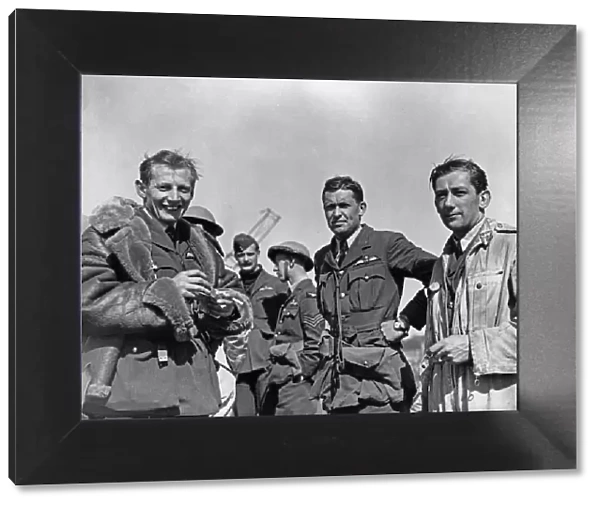 Cam Malfroy (left) former New Zealand tennis star seen here with his fellow pilots of 501
