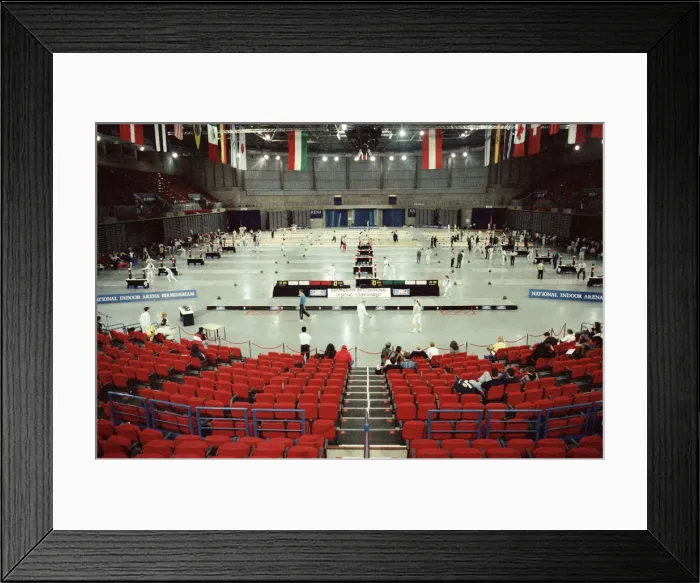 Framed Print : Fencing at the National Indoor Arena. Birmingham, West Midlands. 18th April 1992 Framed Print : Fencing at the National Indoor Arena. Birmingham, West Midlands. 18th April 1992