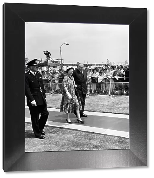 Her Majesty The Queen and The Duke of Edinburgh leave London Airport in a Comet IV for
