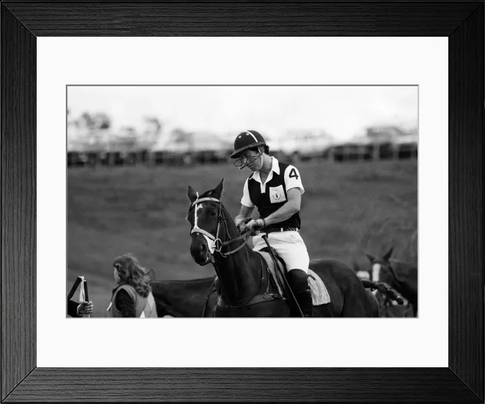 Framed Print : Charles, Prince of Wales playing polo during his visit to Auckland, New Zealand Framed Print : Charles, Prince of Wales playing polo during his visit to Auckland, New Zealand