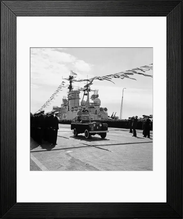 Framed Print : Queen Elizabeth II and the Prince of Wales visit HMS Eagle at Weymouth. 29th April 1959 Framed Print : Queen Elizabeth II and the Prince of Wales visit HMS Eagle at Weymouth. 29th April 1959
