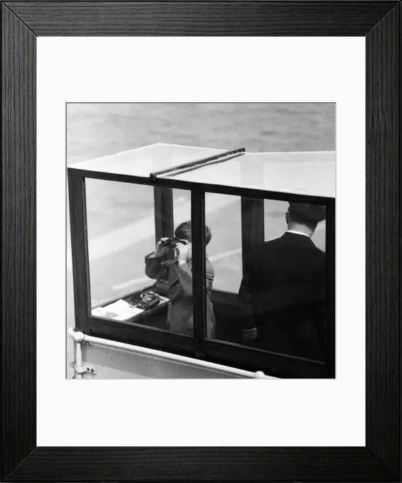 Framed Print : Prince of Wales visits HMS Eagle at Weymouth. 29th April 1959 Framed Print : Prince of Wales visits HMS Eagle at Weymouth. 29th April 1959