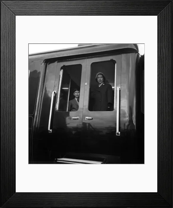 Framed Print : Queen Elizabeth II and the Prince of Wales visit HMS Eagle at Weymouth. 29th April 1959 Framed Print : Queen Elizabeth II and the Prince of Wales visit HMS Eagle at Weymouth. 29th April 1959