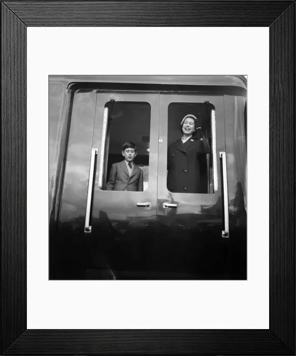 Framed Print : Queen Elizabeth II and the Prince of Wales visit HMS Eagle at Weymouth. 29th April 1959 Framed Print : Queen Elizabeth II and the Prince of Wales visit HMS Eagle at Weymouth. 29th April 1959