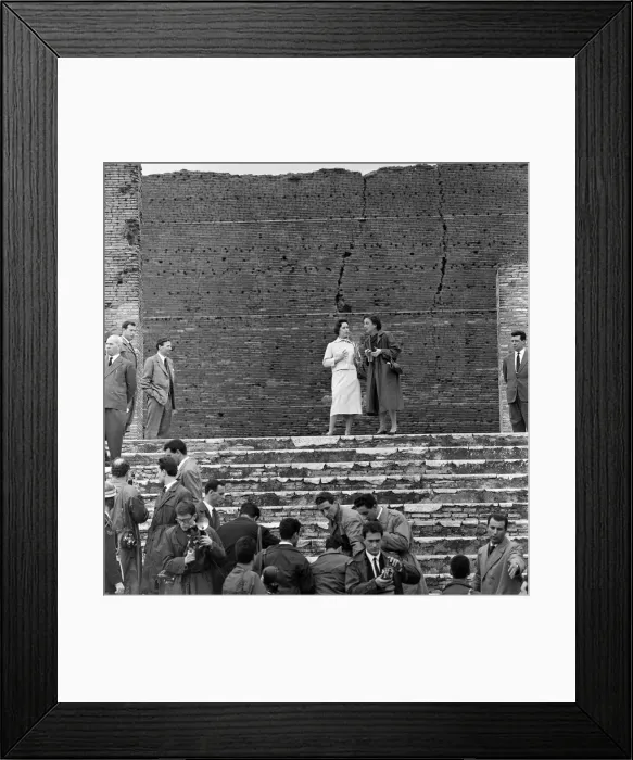Framed Print : Princess Margaret visits Ostia Antica, Rome. 22nd April 1959