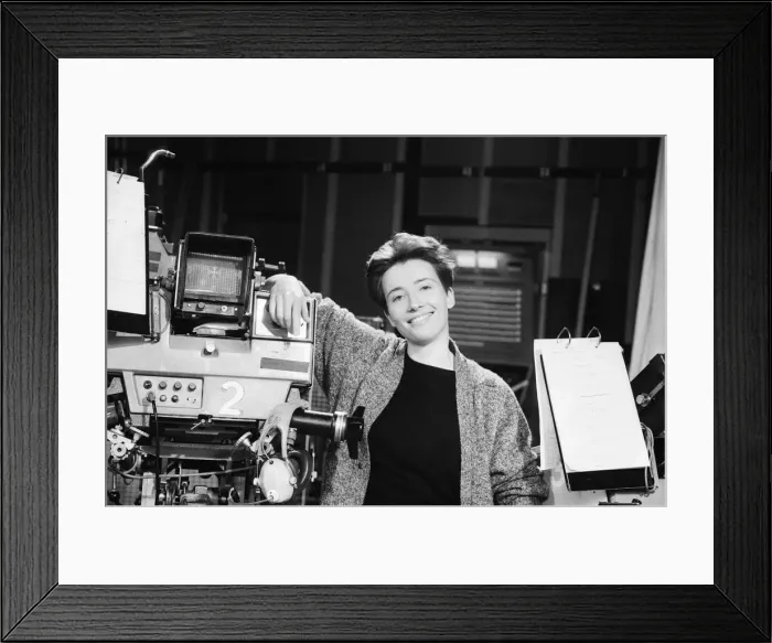 Framed Print : Emma Thompson, pictured in 1988 in Manchester. Dame Emma Thompson is a Framed Print : Emma Thompson, pictured in 1988 in Manchester. Dame Emma Thompson is a