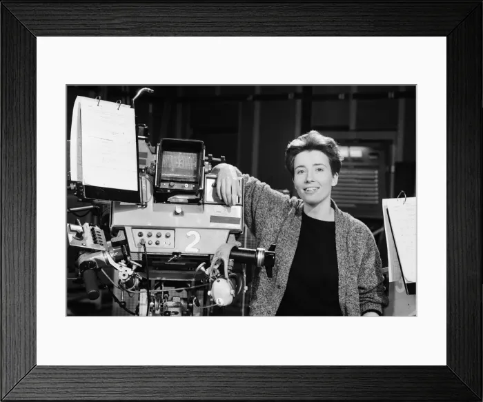 Framed Print : Emma Thompson, pictured in 1988 in Manchester. Dame Emma Thompson is a Framed Print : Emma Thompson, pictured in 1988 in Manchester. Dame Emma Thompson is a