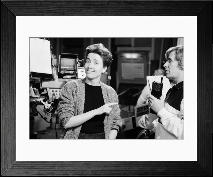 Framed Print : Emma Thompson, pictured in 1988 in Manchester. Dame Emma Thompson is a Framed Print : Emma Thompson, pictured in 1988 in Manchester. Dame Emma Thompson is a