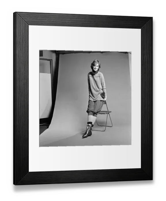 Framed Print : Maternity fashion inspired by Diana, Princess of Wales, modelled by Sharon Day Framed Print : Maternity fashion inspired by Diana, Princess of Wales, modelled by Sharon Day