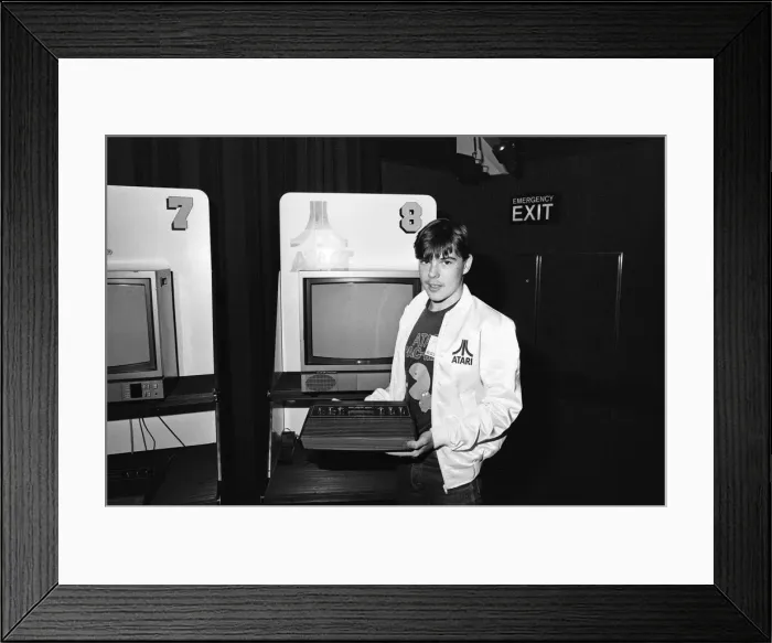 Framed Print : The final of the Atari video games, in London. The winner is Craig Heap aged 16 Framed Print : The final of the Atari video games, in London. The winner is Craig Heap aged 16