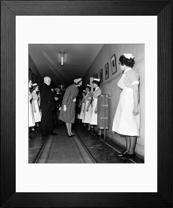 Framed Print : Princess Alexandra of Kent visits University College Hospital. 4th April 1962 Framed Print : Princess Alexandra of Kent visits University College Hospital. 4th April 1962