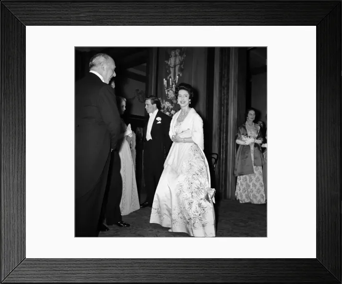 Framed Print : Princess Margaret and her fiance Antony Armstrong-Jones attend a gala ballet performance